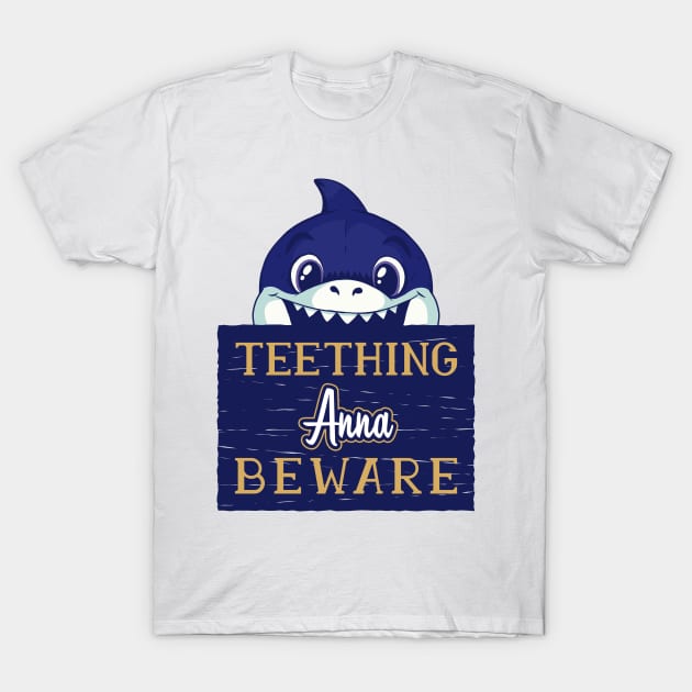 Anna - Funny Kids Shark - Personalized Gift Idea - Bambini T-Shirt by Bambini
